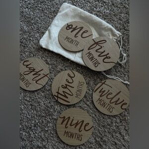Wooden Baby Milestone Discs